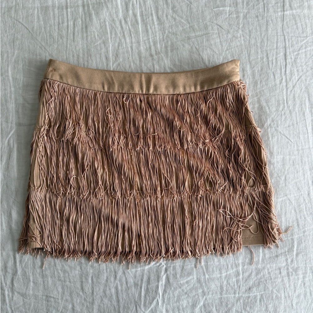 Forever 21 Tan Ruffled Mini Skirt